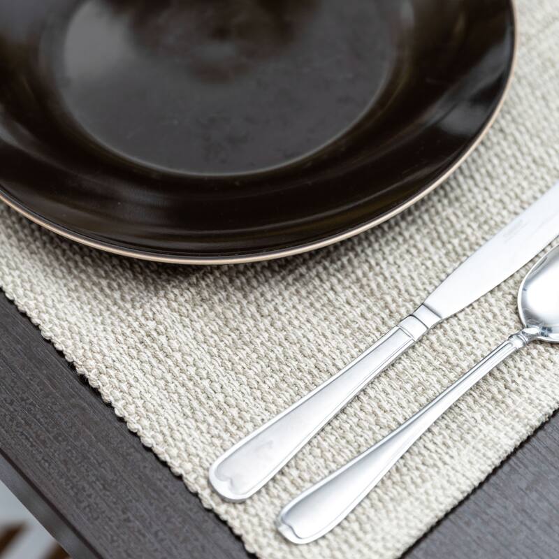 Fabstyles Casual Classic Set of 4 Thick Cotton Heavyweight Placemats - 13"x19"