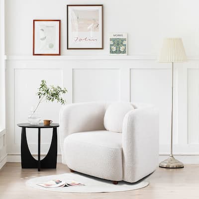 2-Piece Lounge Chair Accent Chair Sofa Chair with Ergonomic Cushions, Upholstered Single Cloud Couch Chair Armchair
