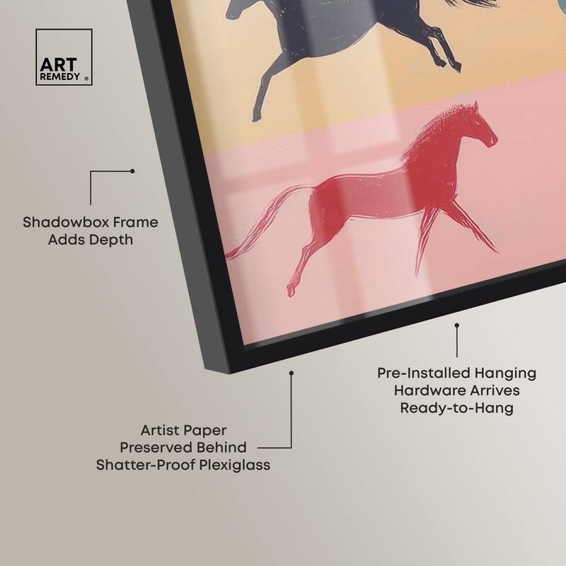 Galloping Quartet Shadowbox by Art Remedy