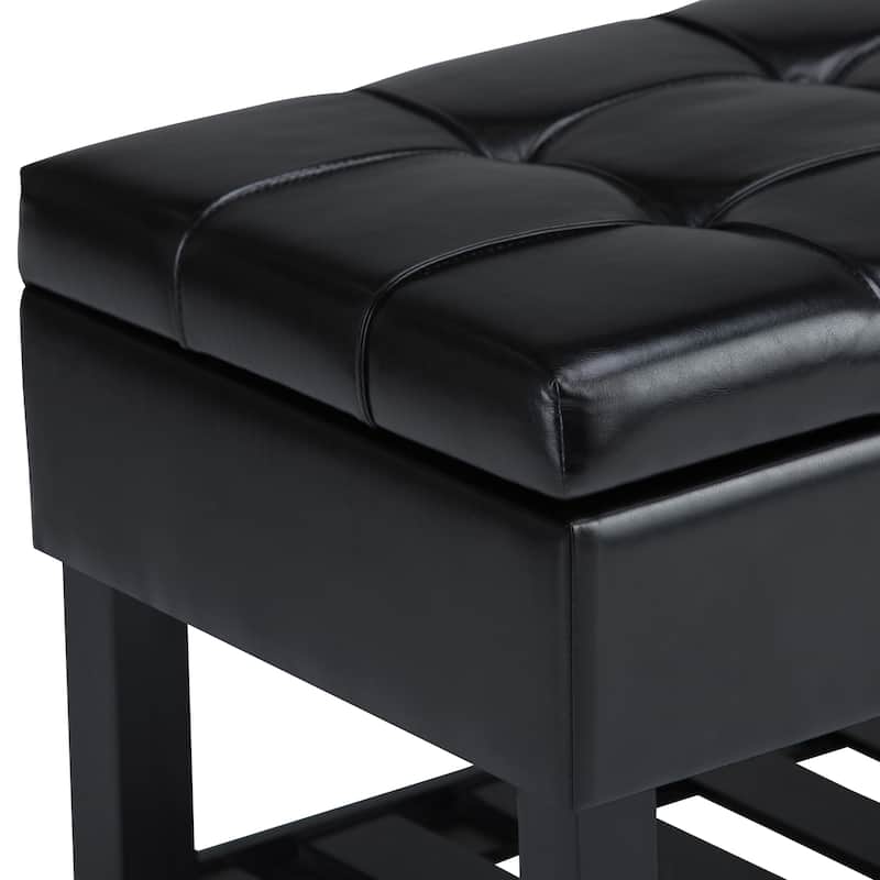 WYNDENHALL Wyatt 44 inch Wide Transitional Rectangle Ottoman Bench - 43"x 17"x 18.5"