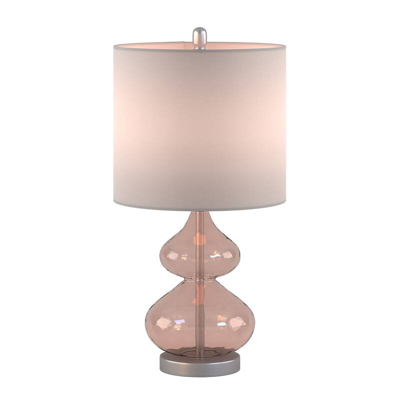 Ellipse Curved Glass Table Lamp, Set of 2 for living room,bedroom,and dining room