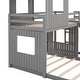 preview thumbnail 25 of 35, Farmhouse Twin Over Full Wooden Playhouse Bunk Bed with Ladder & Slide