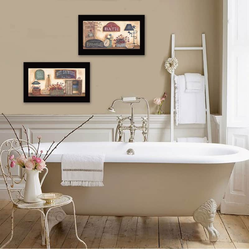TrendyDecor4U Contemporary "Bath" 2-Piece Vignette by Pam Britton