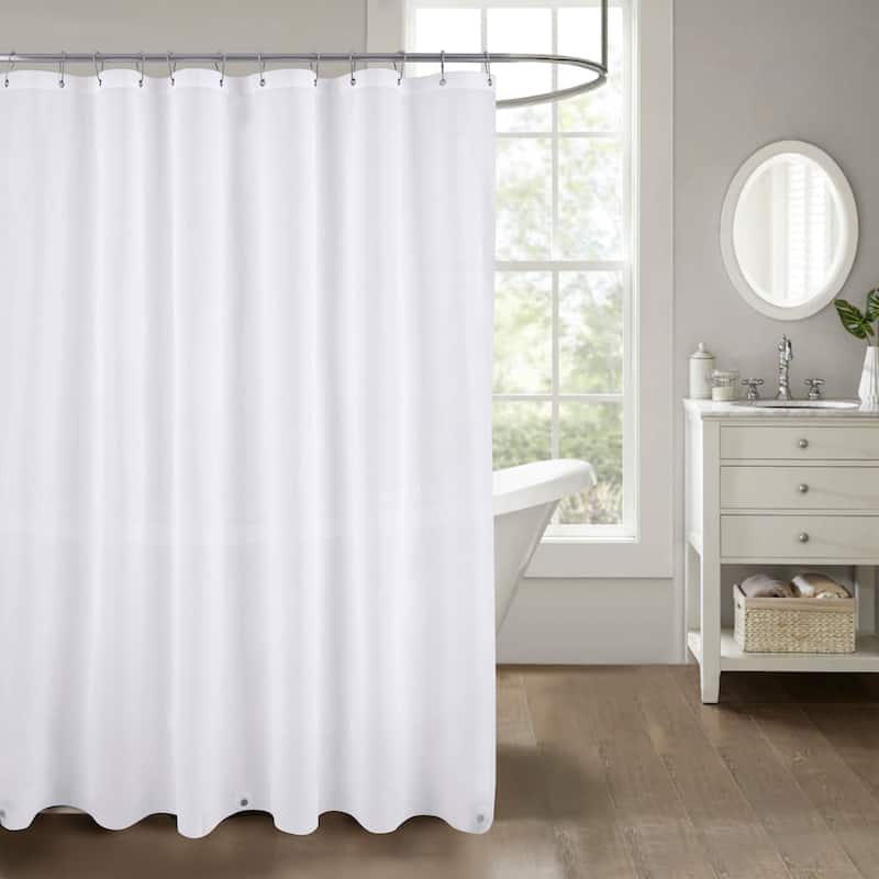 Dots Embossed Peva Shower Curtain Liner Embossed with Magnets - Frost