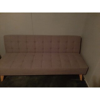 Abbyson Carson Mid Century Fabric Tufted Convertible Futon Sleeper Sofa