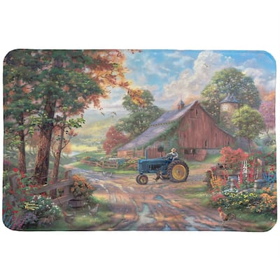 Thomas Kinkade Summer's Heritage Memory Foam Rug by Laural Home