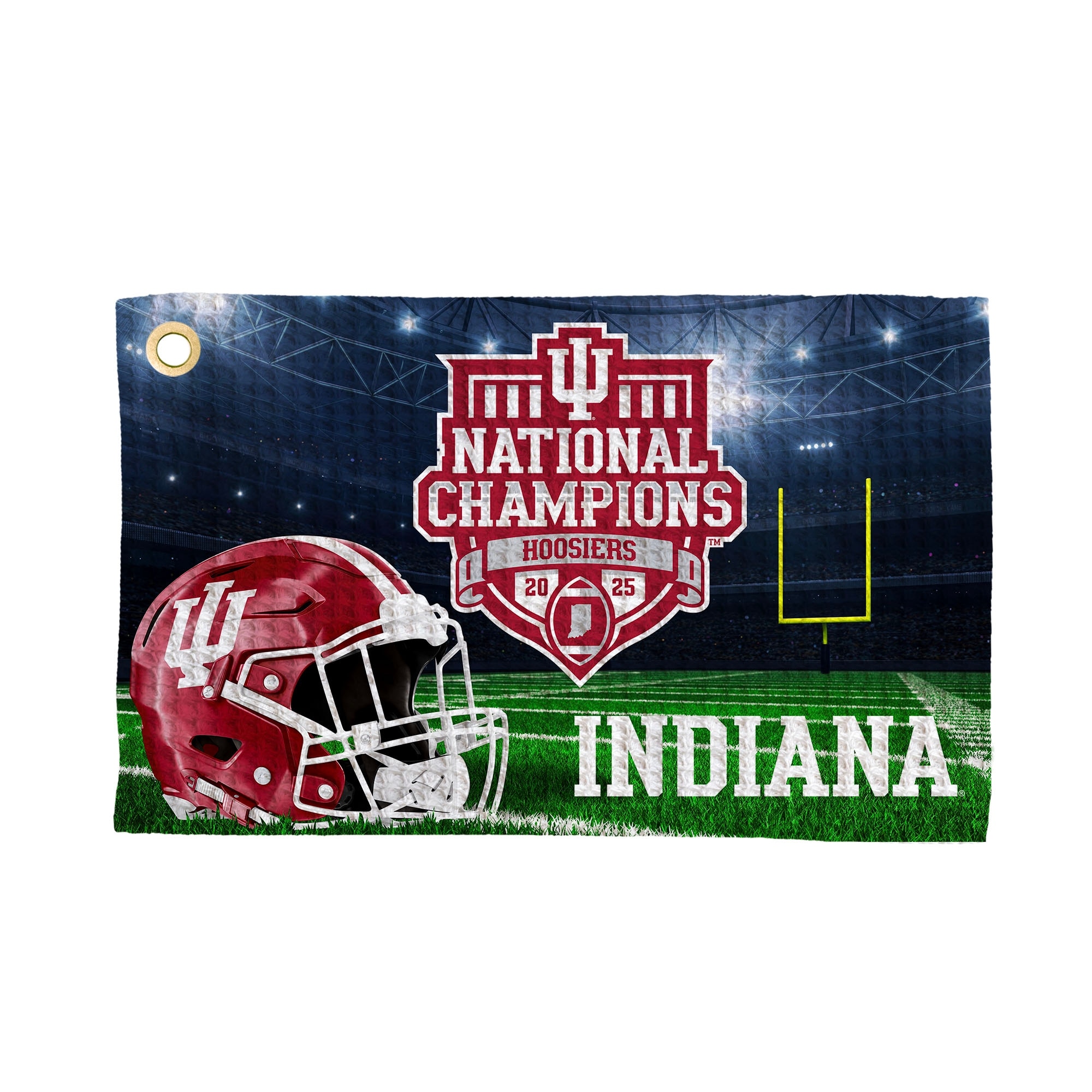 NCAA 2025 Football Championship Indiana Hoosiers Waffle Printed Fan Towel - 16×25 inches