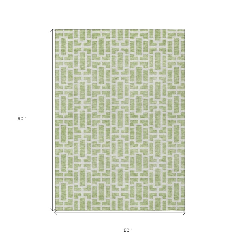 HomeRoots Geometric Transitional Rectangle Outdoor Rug