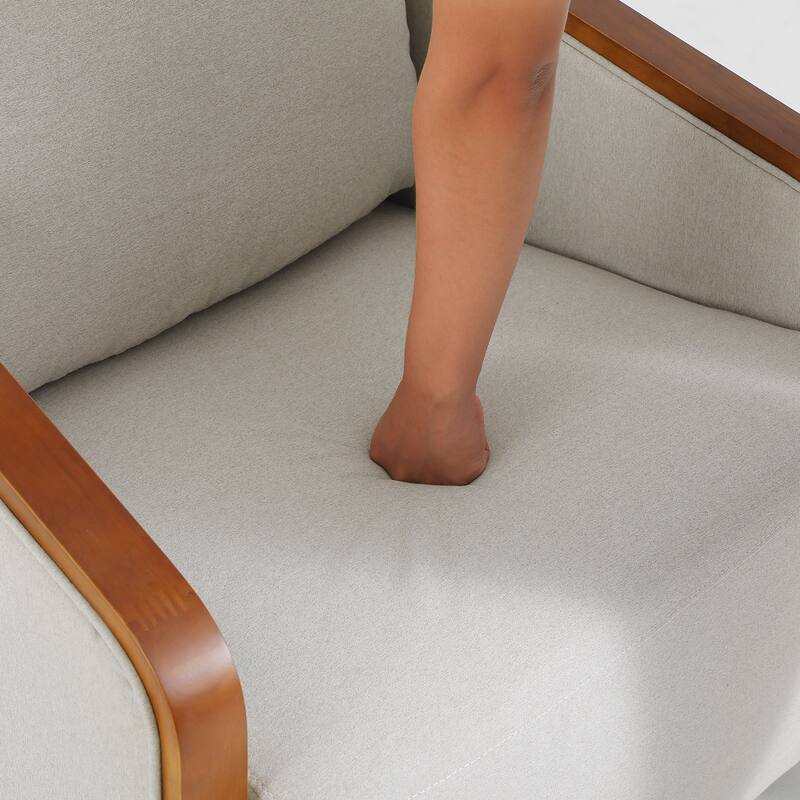 Mid-Century Modern Swivel Accent Armchair Chenille Upholstered Chairs