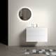 36"Bathroom Vanity with Sink,Storage Wall Mounted Floating Bathroom Vanity,One-Piece White Sink Basin without Drain and Faucet