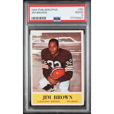 Jim Brown 1964 Philadelphia Football Card #30 Graded PSA 2 77770927 - 8'6" x 11'6"