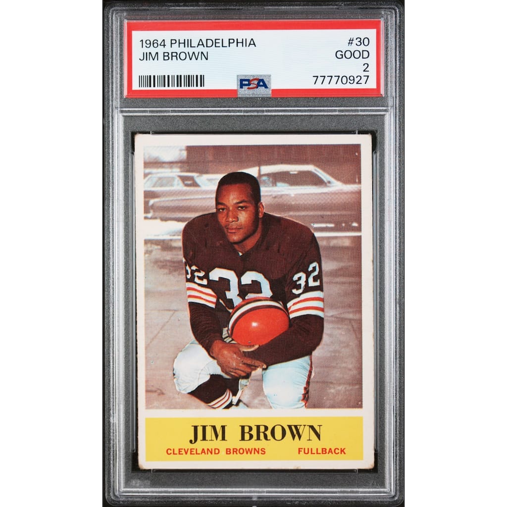 Jim Brown 1964 Philadelphia Football Card #30 Graded PSA 2 77770927 - 8'6" x 11'6"