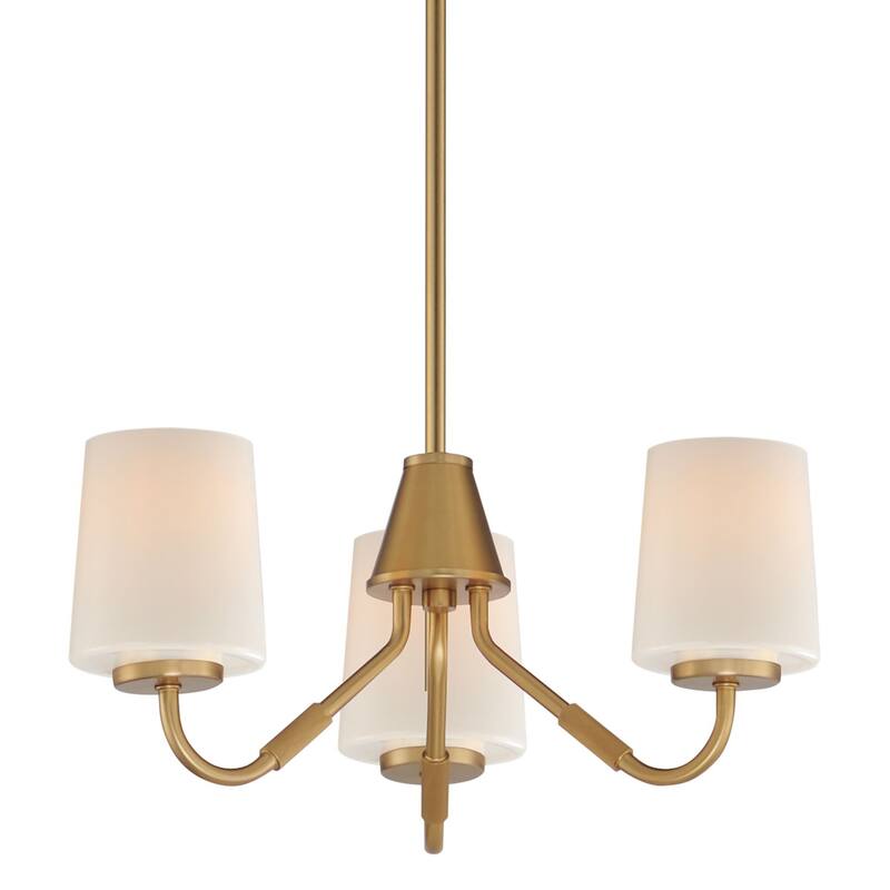 Maxim 12695WT Durham 3 Light 19" Wide Chandelier - Natural Aged Brass