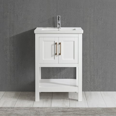 Design Element Alissa 24" Single Sink Vanity in White
