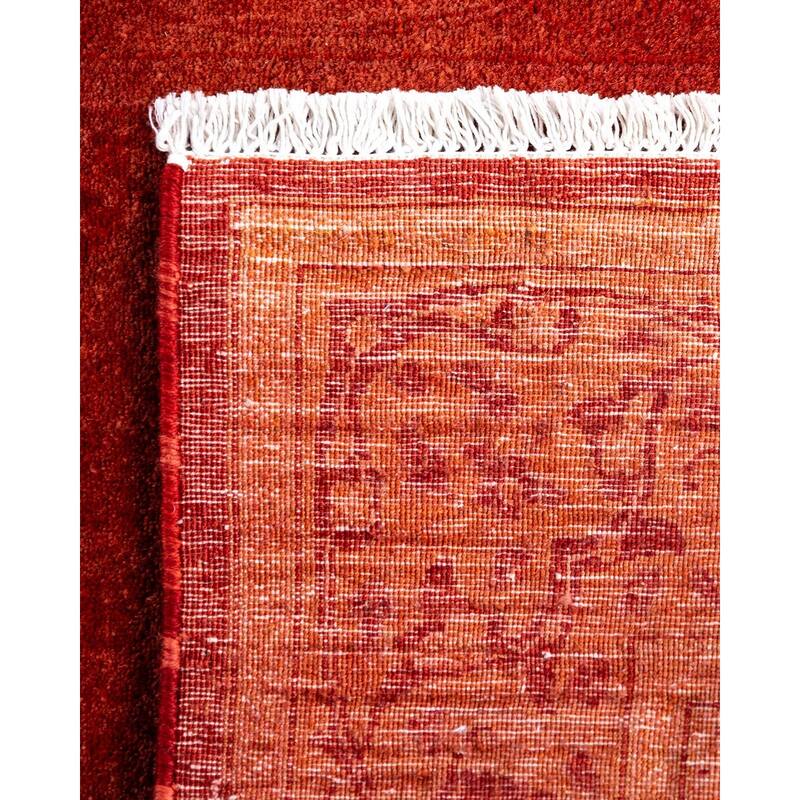 Contemporary Overdyed Wool Hand Knotted Runner - 2' 5" x 9' 9"