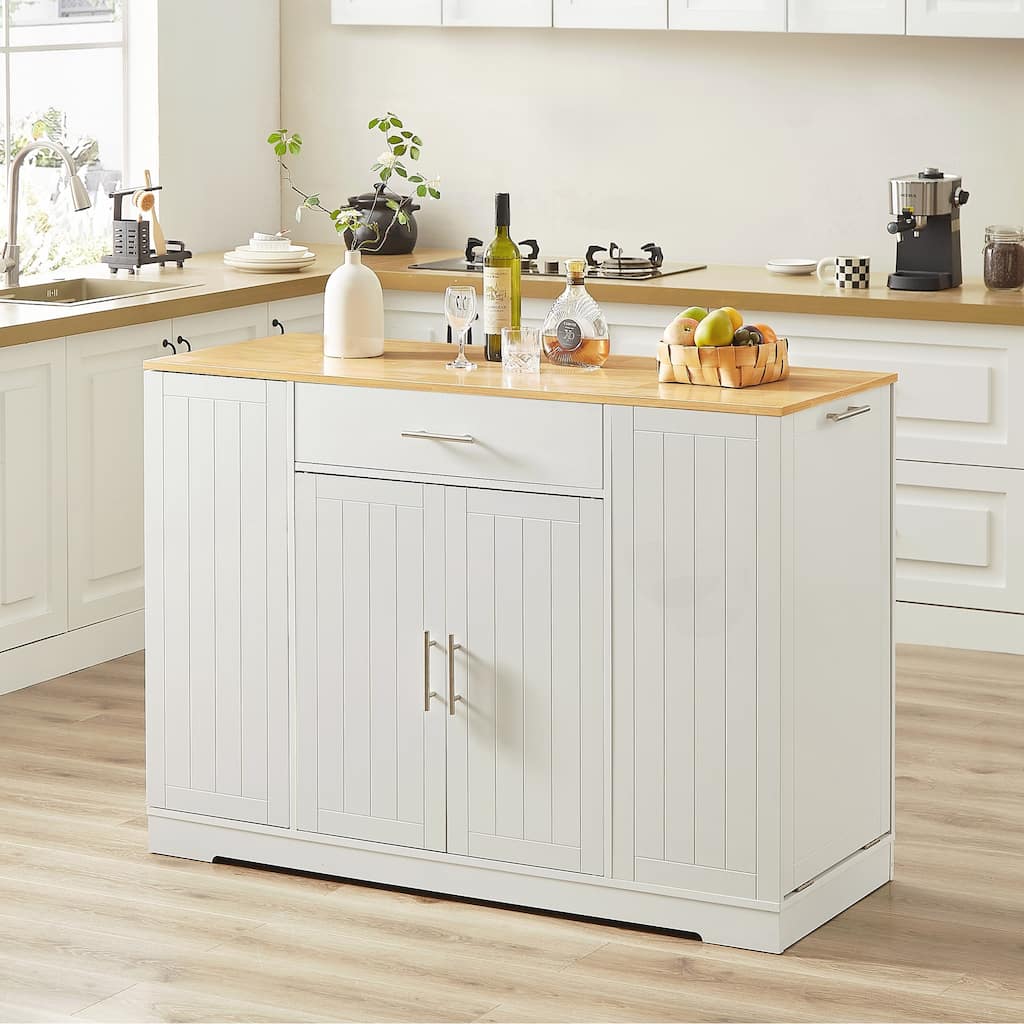 Kitchen Storage Islands with Drawers and Trash Can Storage for Kitchen & Dining