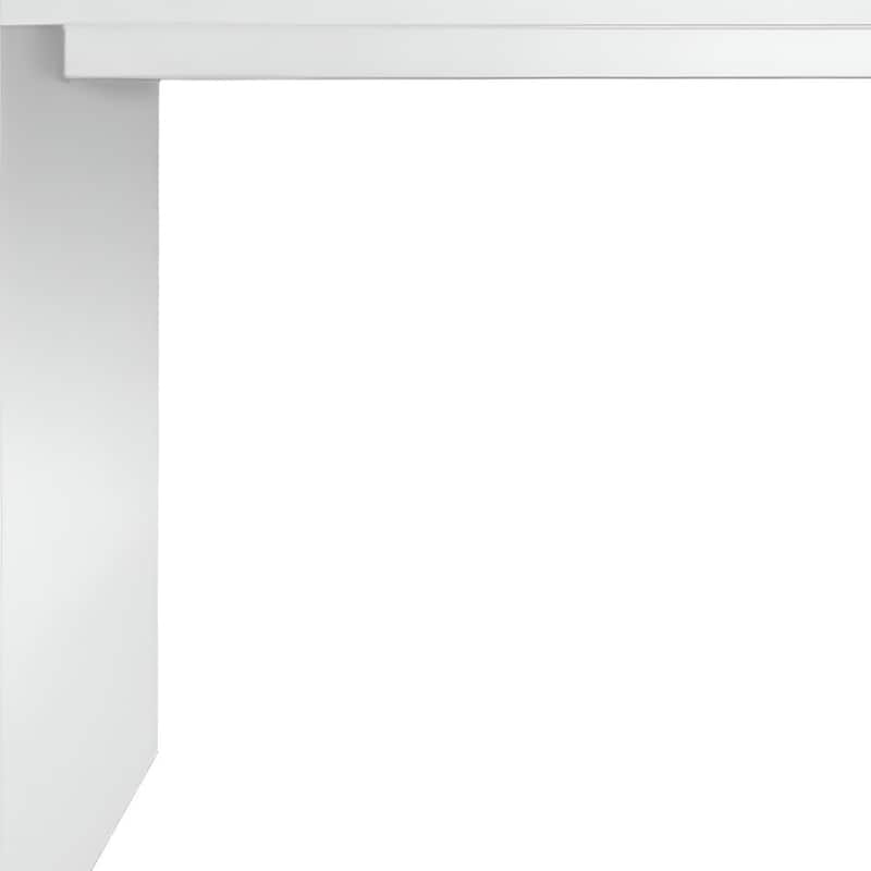 HomeRoots 60" White Wood Rectangular Bar Height Bar Table - 60 in. x 40 in. x 18 in.