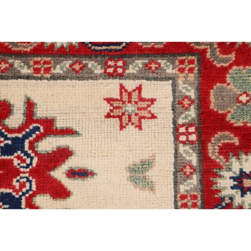 Kazak Oriental Accent Rug Handmade Wool Carpet - 3'0" x 4'0"