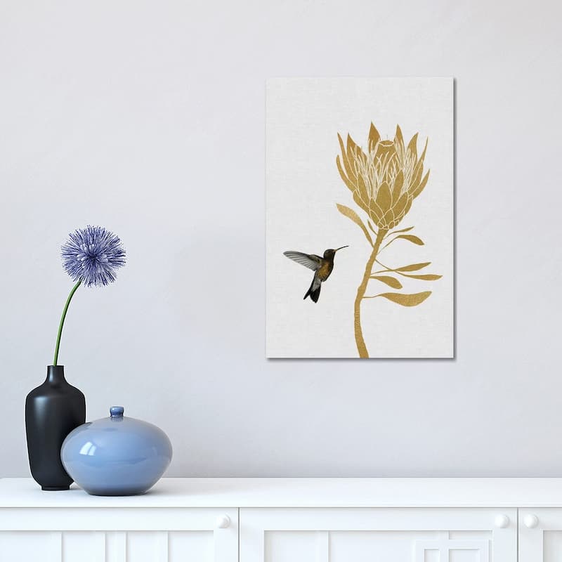 iCanvas "Hummingbird & Flower II" by Orara Studio Canvas Print - 18x12x1.5