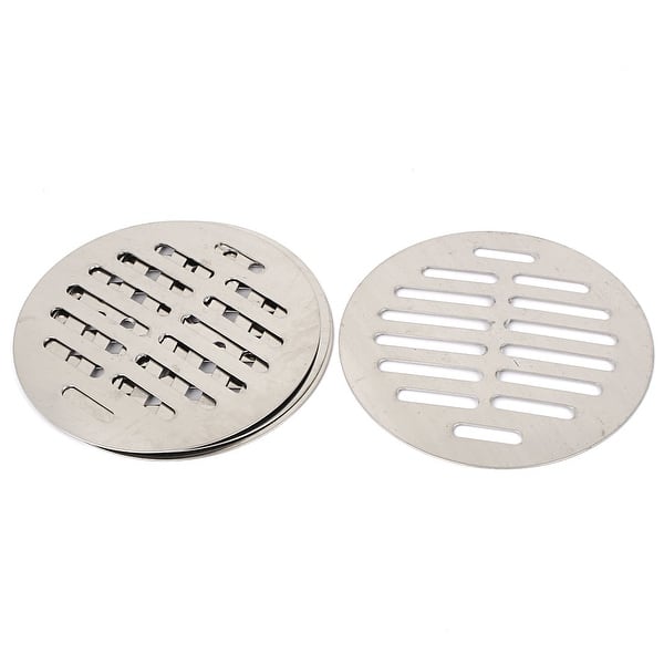 Shop Unique Bargains Stainless Steel Round Sink Floor Drain Strainer Cover 4 5 Inch Dia 4pcs Overstock 17589104