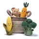 preview thumbnail 1 of 2, Lambs & Ivy Plush Veggie Basket Play Set with Interactive Stuffed Vegetable Toys