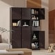preview thumbnail 11 of 13, 67" H Tall Bathroom Cabinet Narrow Linen Tower, Storage Cabinet with 2 Doors & Drawer