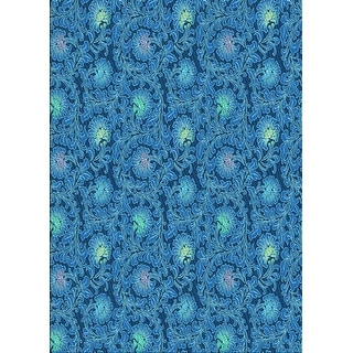 Ahgly Company Machine Washable Transitional Blueberry Blue Area Rugs ...