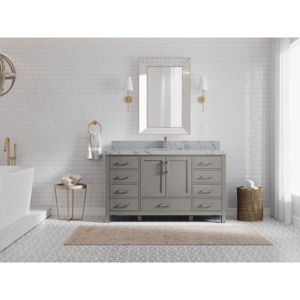 Willow Collections 60 in. W x 22 in. D Malibu Single Sink Bathroom Vanity with Countertop