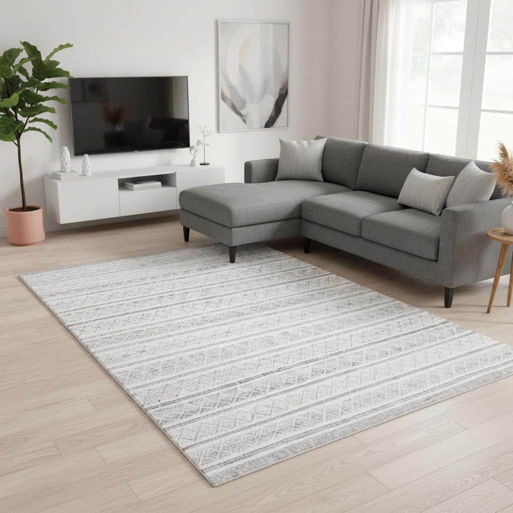 HomeRoots Geometric Modern Rectangle Area Rug