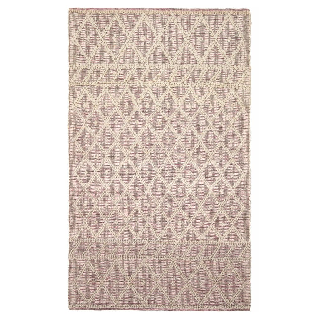 ECARPETGALLERY Braid weave Sienna Grey Wool Rug - 5'0 x 8'2