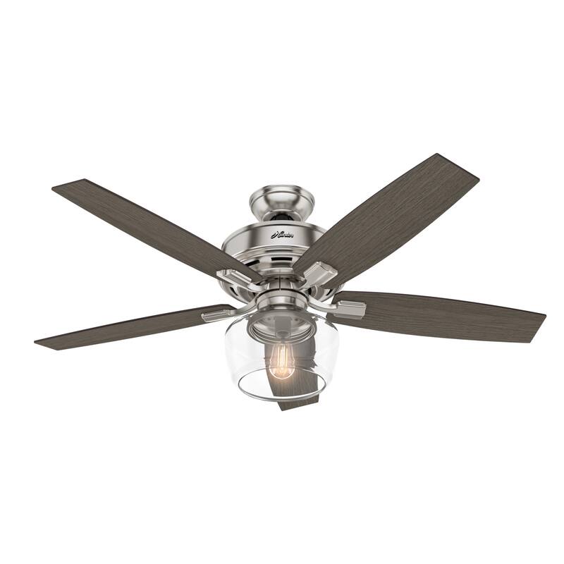 Hunter 52" Bennett Ceiling Fan with Bowl LED Light Kit and Handheld Remote - Transitional, Modern Farmhouse