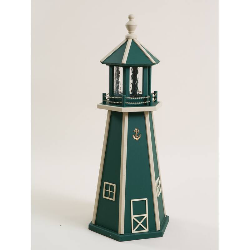 Poly Lighthouse - 3 Foot - Green/Beige