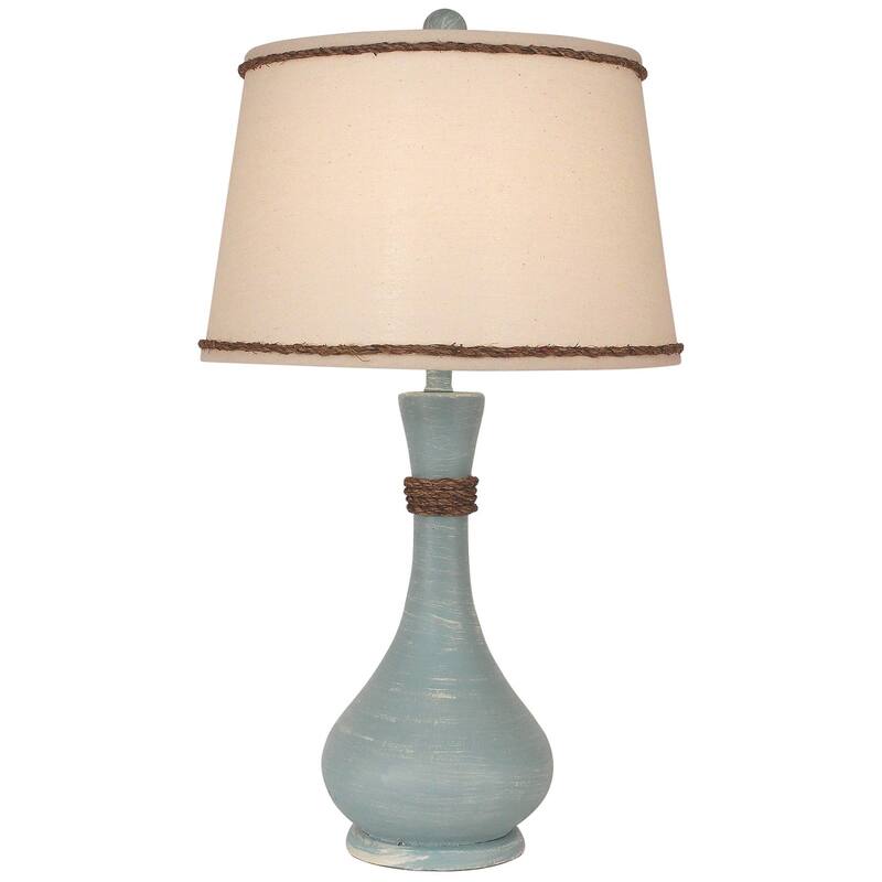 Coastal Smooth Genie Bottle Table Lamp - Weathered Atlantic Grey