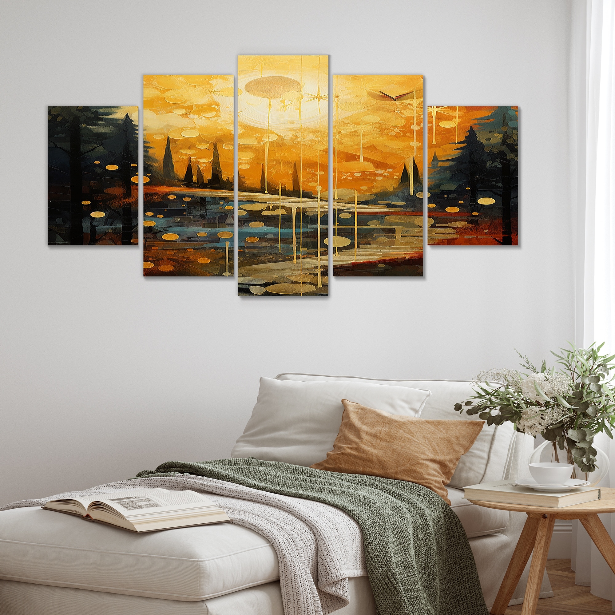 Designart - Mystery Country Road Vintage Collage - Abstract