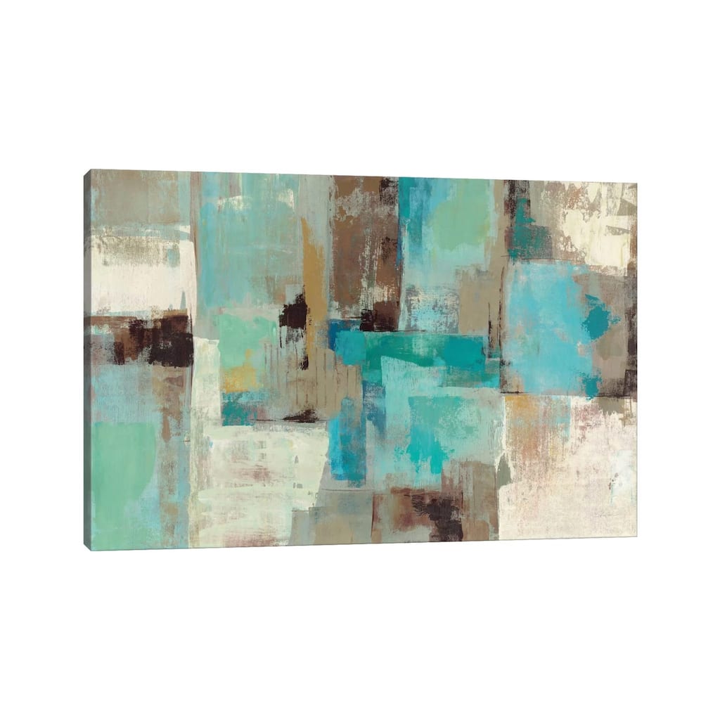iCanvas "Teal and Aqua Reflections No. 2" by Silvia Vassileva Canvas Print