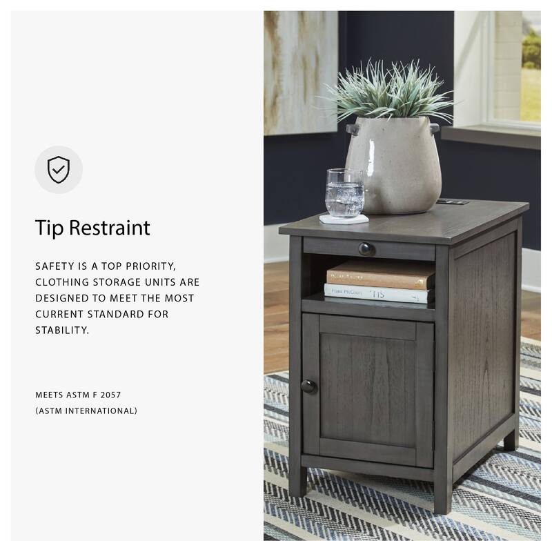 Signature Design by Ashley Treytown Chairside End Table - 16"W x 24"D x 24"H