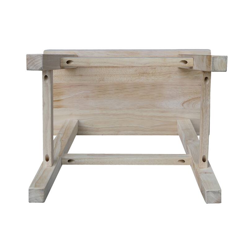 International Concepts Solid Wood Saddle Seat Dining Stool