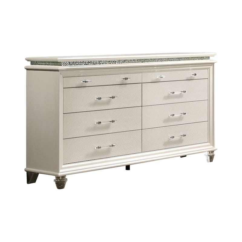 Xian Glam 2-piece 8-Drawer Dresser and Mirror Set by Furniture of America