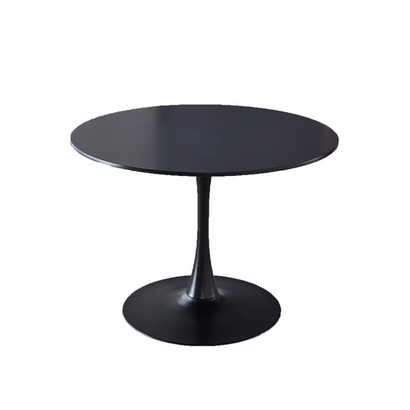 Black Round Dining Table/ End Table Leisure Coffee Table - Black