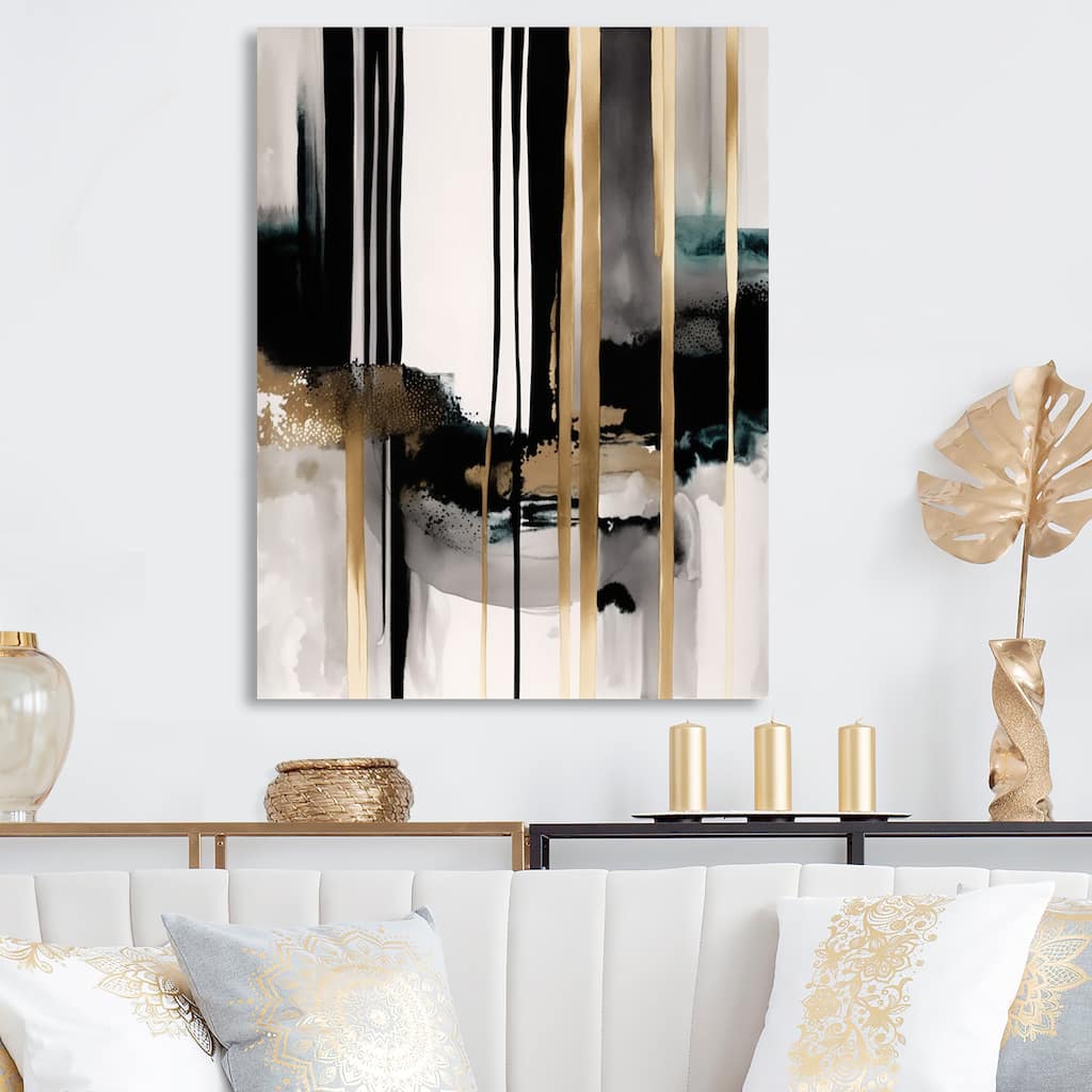 Designart 'Abstract Transitional Shapes IV' Modern Shapes Transitional Metal Wall Art