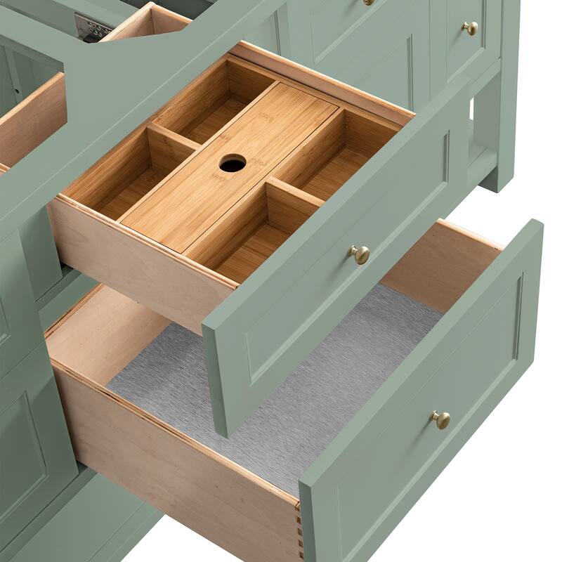 James Martin Vanities Breckenridge 72" Double Vanity, Smokey Celadon