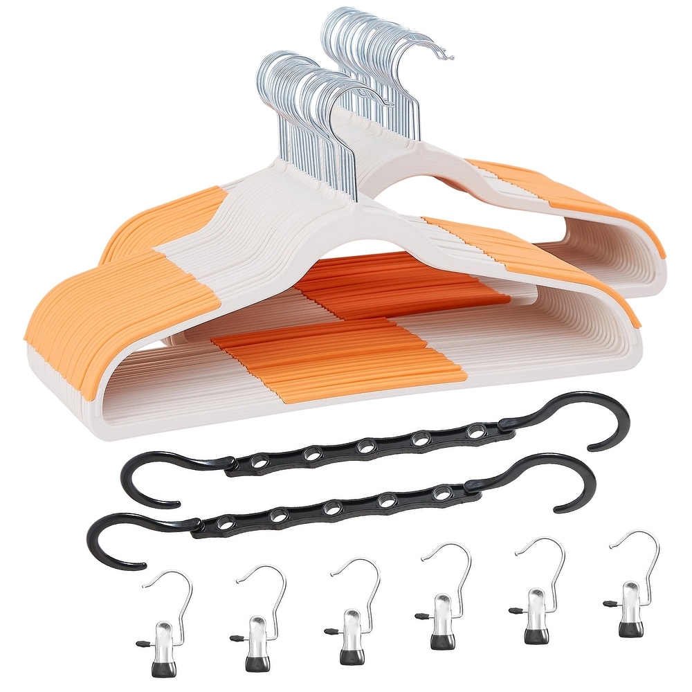 Pack of 50 Coat Hangers, Heavy Duty Plastic Hangers with Non-Slip Design,  Space-Saving Clothes Hangers, 0.2 Inch Thickness - Bed Bath & Beyond -  30815677