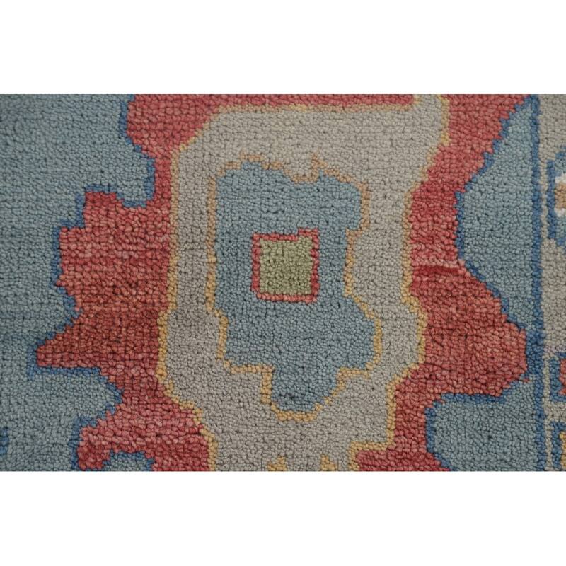 Oushak Oriental Area Rug Handmade Bedroom Wool Carpet - 9'2"x 11'8"