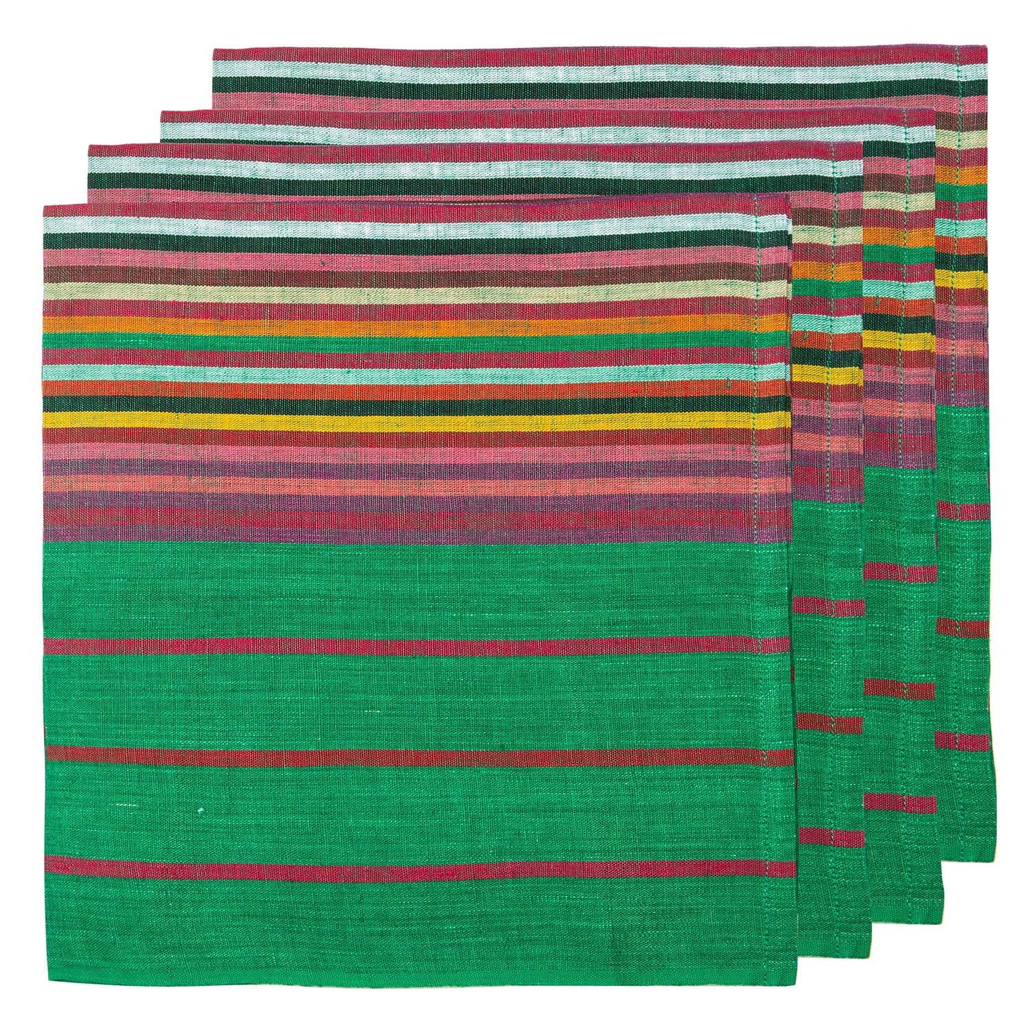 Caravan August Linen Stitch Multi Napkins, Set of 4