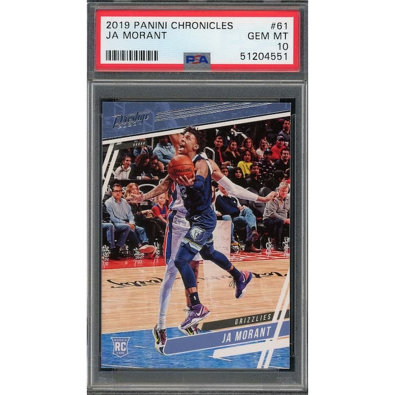 Ja Morant 2019 Panini Chronicles Basketball Rookie Card RC #61 Graded PSA 10 - 8'6" x 11'6"