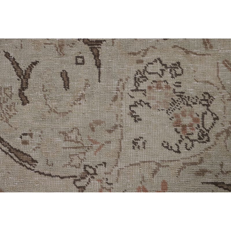 Distressed Tabriz Persian Vintage Rug Handmade Wool Carpet - 6'7"x 9'8"