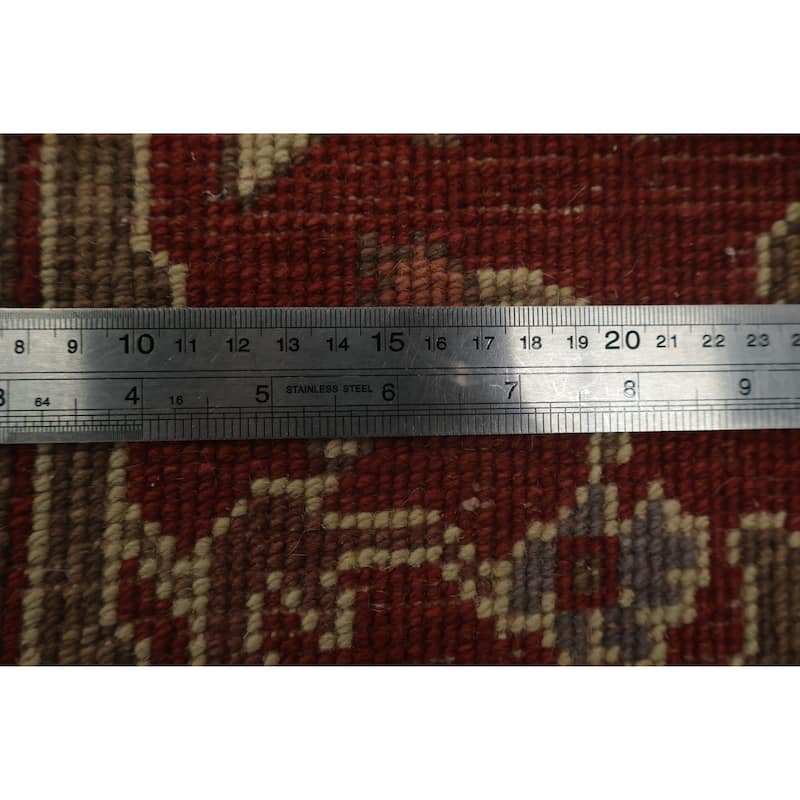 Hand Knotted Oriental 100% Wool Carpet Traditional All-Over Navy Blue & Blues Peshawar Area Rug - 9' 11'' X 8' 1''