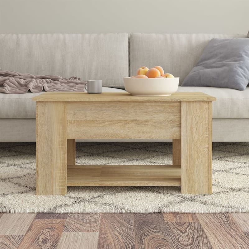 vidaXL Coffee Table Lift Top End Table Accent Side Sofa Table Engineered Wood - 31.1" x 19.3" x 16.1"