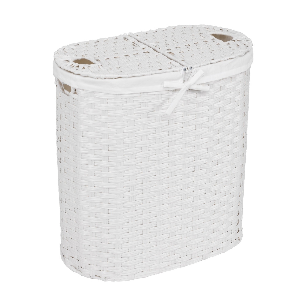 Laundry Basket With Lid, With Laundry Bag - Compatible Bathroom