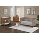 preview thumbnail 1 of 3, Timeless Charm,Walnut and Charcoal 3-in-1 Convertible Crib Brown